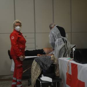 Un momento della visita