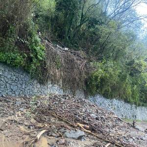 Frana sulla Strada Statale delle Lame 3