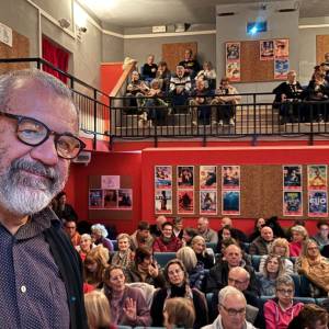 Il regista Francesco Falaschi al Cinema Teatro Amiatino di Castel del Piano