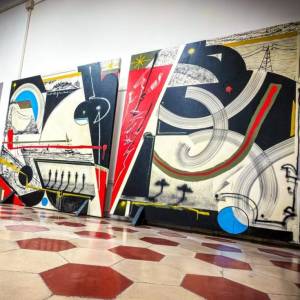 Centro di simulazione - sala con opera d'arte